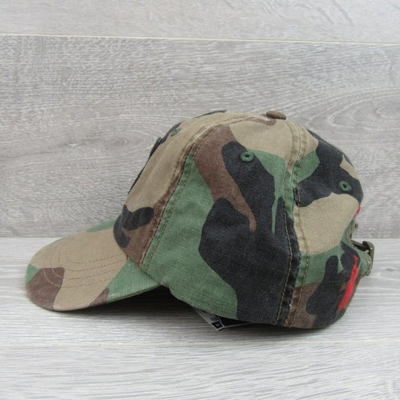 Polo Ralph Lauren Camo Tiger Patch Baseball Hat Cap Adjustable Fit NEW - Picture 6 of 15